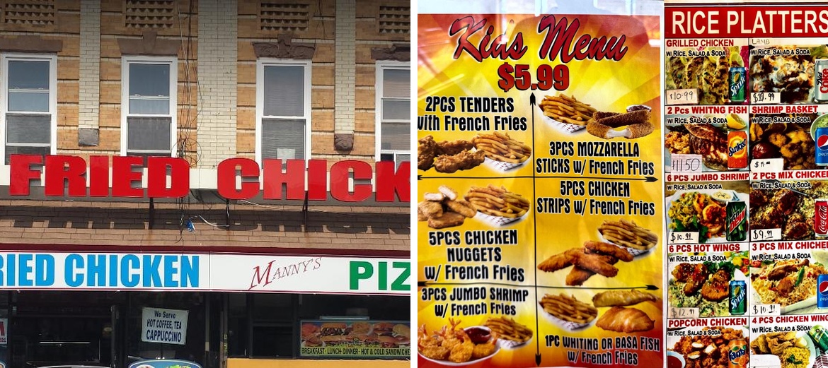 US Fried Chicken & Pizza Menu